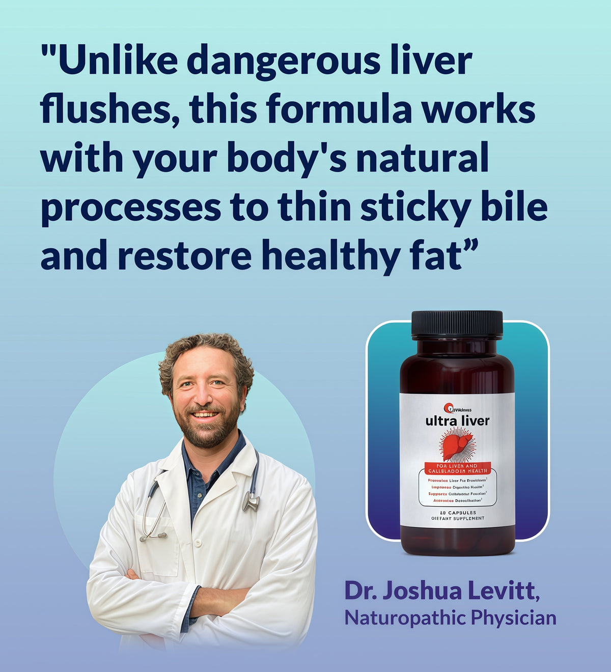 UpWellness Ultra Liver Support Supplement, Gallbladder Support, 60 Count